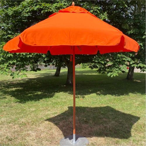 Tradewinds Classic 2.6m Hexagonal Parasol with Orange Canopy & Valance
